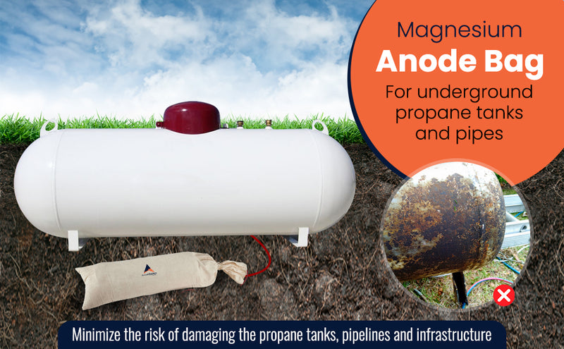 ANODO DE MAGNESIO I RELLENO, 4KG/9LBS, 1,7V, 10m 10mm2 rojo XLPE/PVC