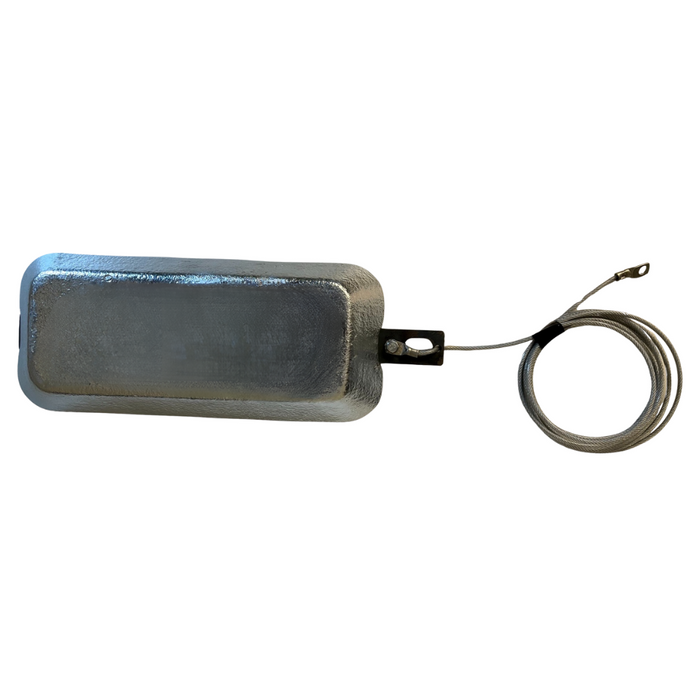 Hanging/Boatlift Zinc anode 9.25Lb, 10ft. Wire, 316L, stainless steel
