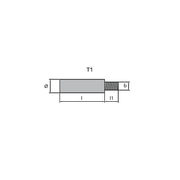 Zinkanod Caterpillar, motor, ᴓ10*55mm, 1/4" UNC, endast anod - AnodeFactory