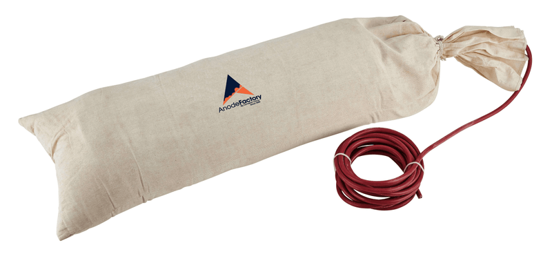  MG-ANODE IN BACKFILL 14,5 KG/32lbs, 1,7V, inkl 3m, 10mm2 rojo XLPE/PVC
